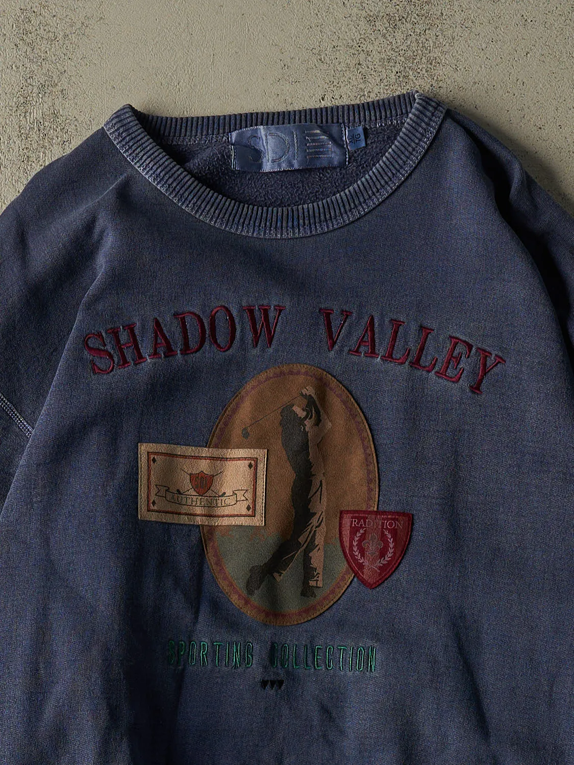 Vintage 90s Blue Shadow Valley Golf Embroidered Crewneck (XXL) sold by Rebalance Vintage product image thumbnail 2