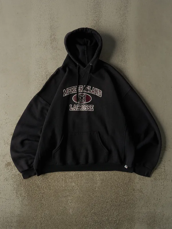 Vintage Y2K Faded Black Russell Athletic Mercer Island Lacrosse Hoodie (XXL) made by Rebalance Vintage
