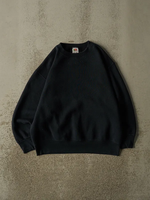 Vintage Y2K Faded Black Blank Crewneck (L) made by Rebalance Vintage
