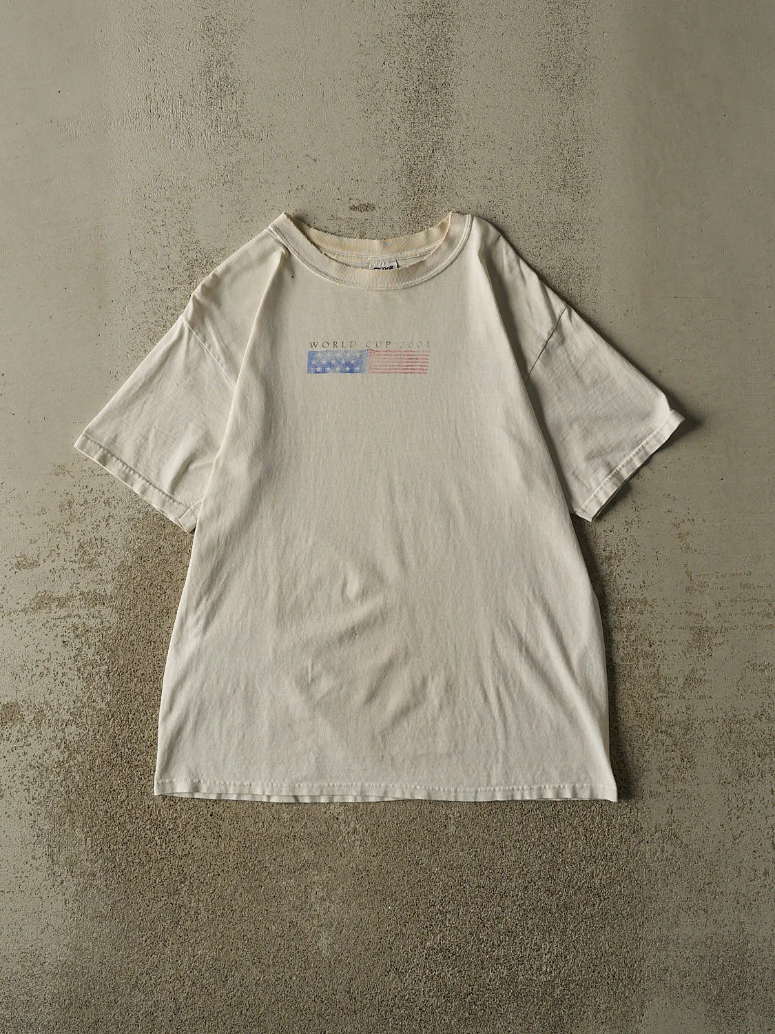 Vintage 01' White World Cup Lacrosse Tee (L) sold by Rebalance Vintage