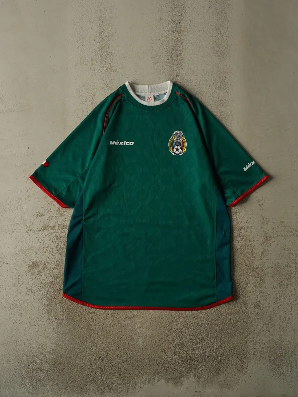 Vintage Y2K Green Mexico Soccer Jersey (XL/XXL) made by Rebalance Vintage
