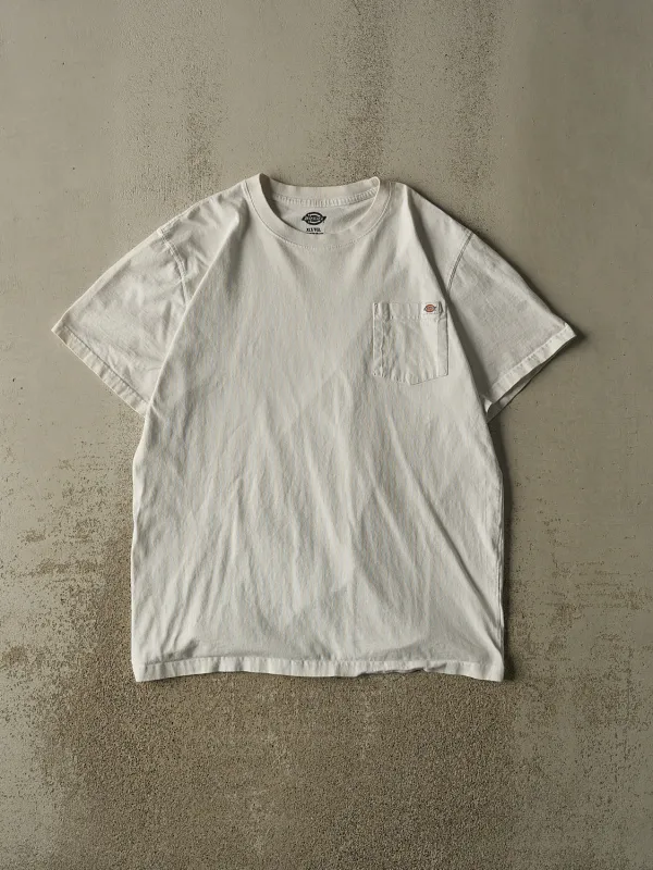 Vintage Y2K White Dickies Pocket Tee (XL) made by Rebalance Vintage