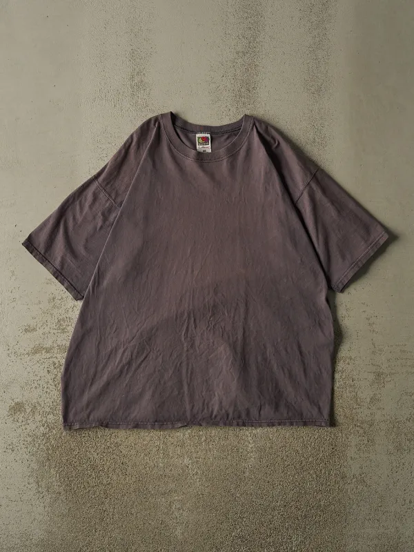 Vintage 90s Sun Faded Charcoal Grey Blank Tee (XL/XXL) made by Rebalance Vintage