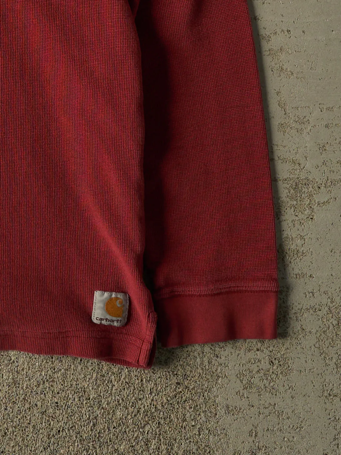 Vintage Y2K Red Carhartt Thermal Long Sleeve (L/XL) sold by Rebalance Vintage product image thumbnail 4