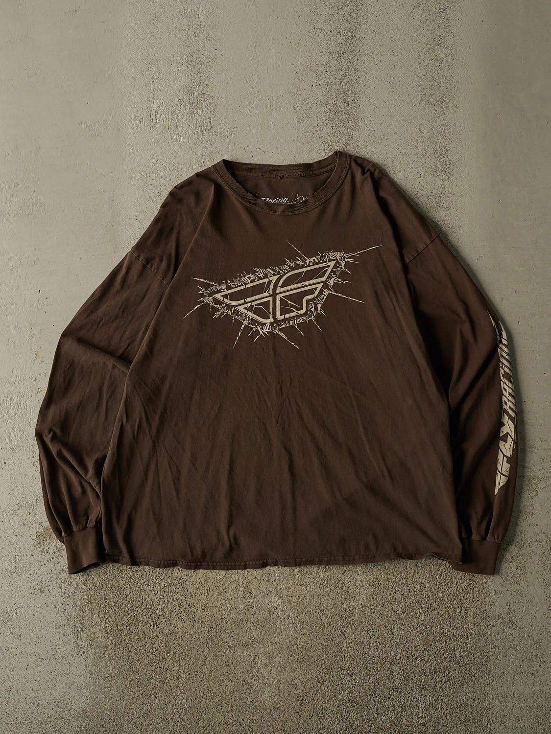 Vintage Y2K Brown Fly Racing Long Sleeve (XL) sold by Rebalance Vintage