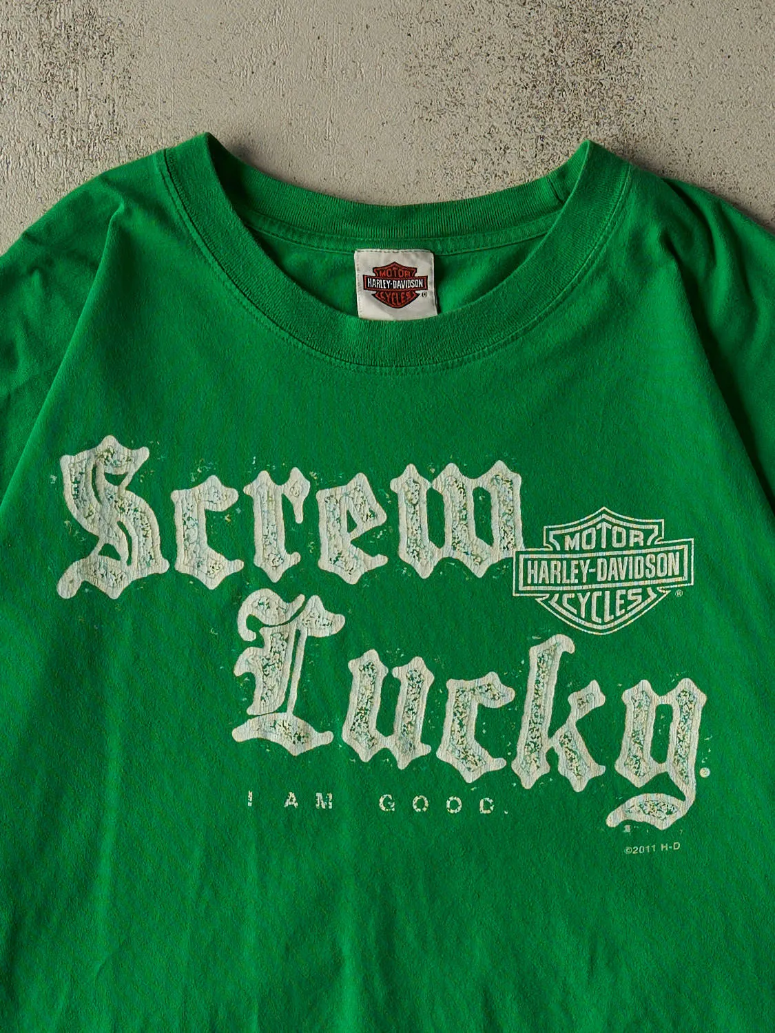 Vintage 11' Green Harley Davidson Anaheim CA Tee (XL/XXL) sold by Rebalance Vintage product image thumbnail 3