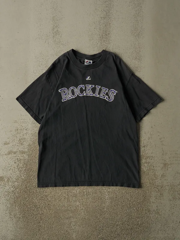 Vintage Y2K Faded Black Colorado Rockies Tee (M/L) made by Rebalance Vintage