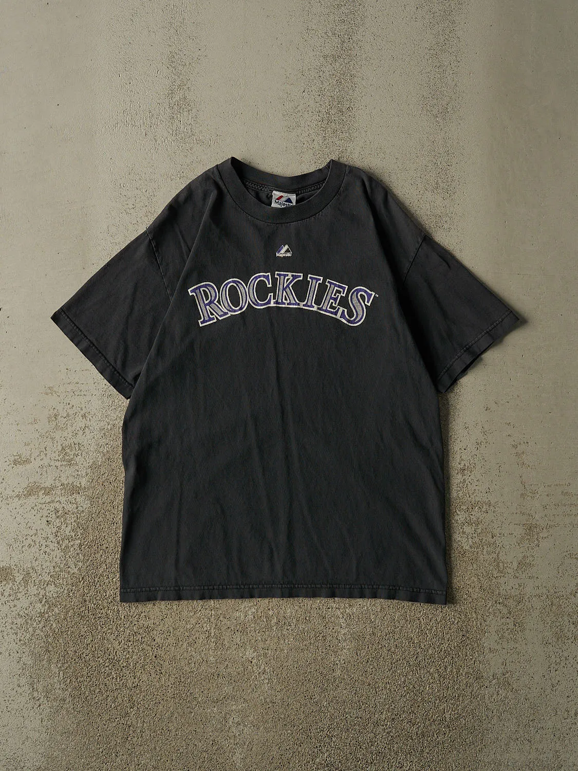 Vintage Y2K Faded Black Colorado Rockies Tee (M/L) sold by Rebalance Vintage