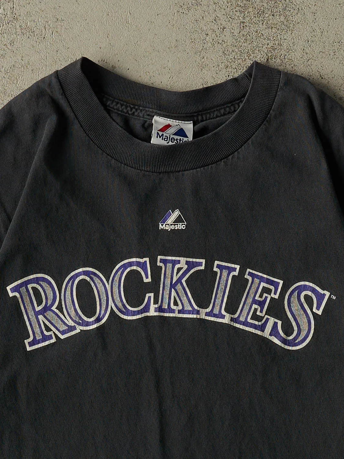 Vintage Y2K Faded Black Colorado Rockies Tee (M/L) sold by Rebalance Vintage product image thumbnail 2