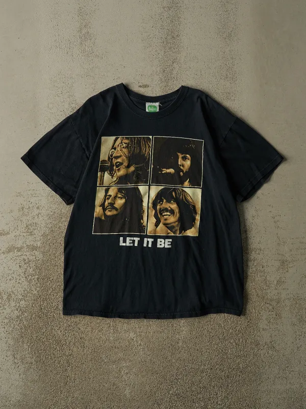 Vintage 09' Faded Black The Beatles "Let It Be" Tee (M/L) made by Rebalance Vintage
