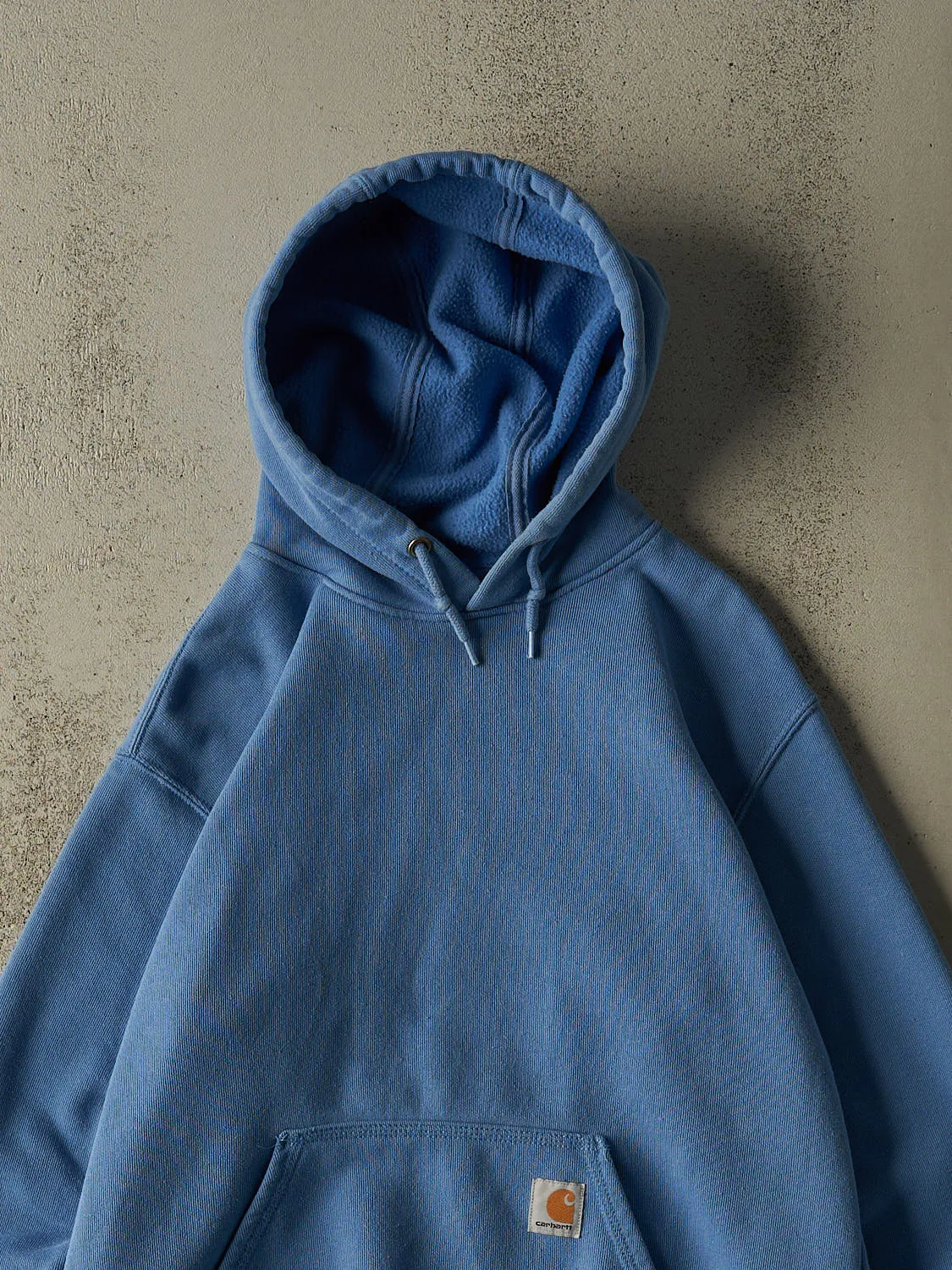 Vintage Y2K Blue Carhartt Embroidered Hoodie (S/M) sold by Rebalance Vintage product image thumbnail 2
