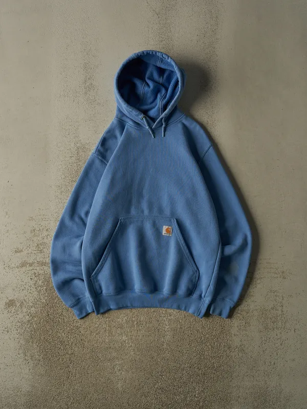 Vintage Y2K Blue Carhartt Embroidered Hoodie (S/M) made by Rebalance Vintage
