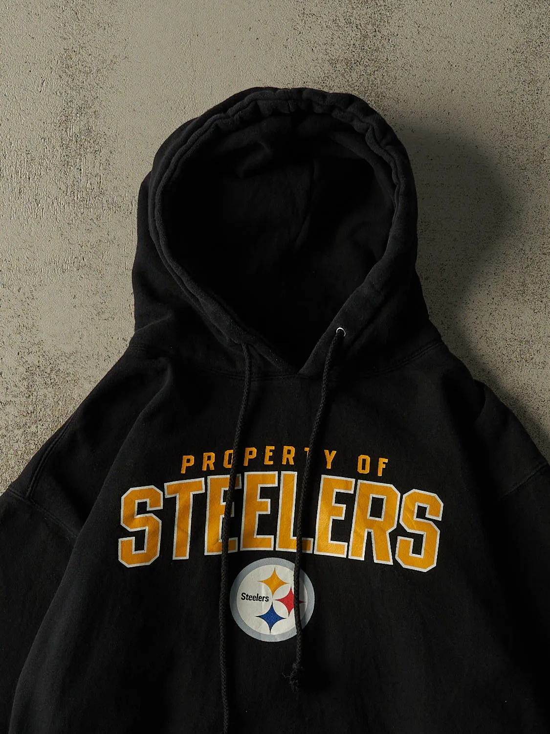 Vintage Y2K Black Pittsburgh Steelers Hoodie (M/L) sold by Rebalance Vintage product image thumbnail 2