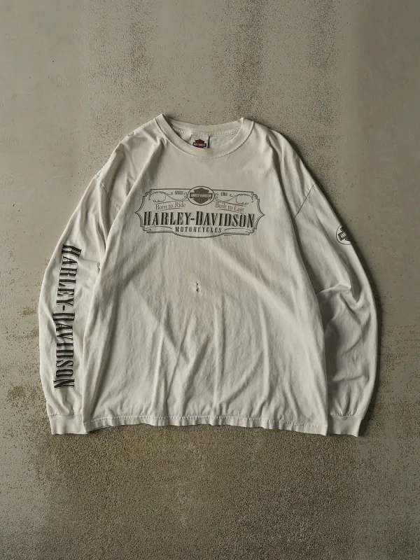 Vintage 09' White Harley Davidson Hawaii Long Sleeve (L/XL) made by Rebalance Vintage
