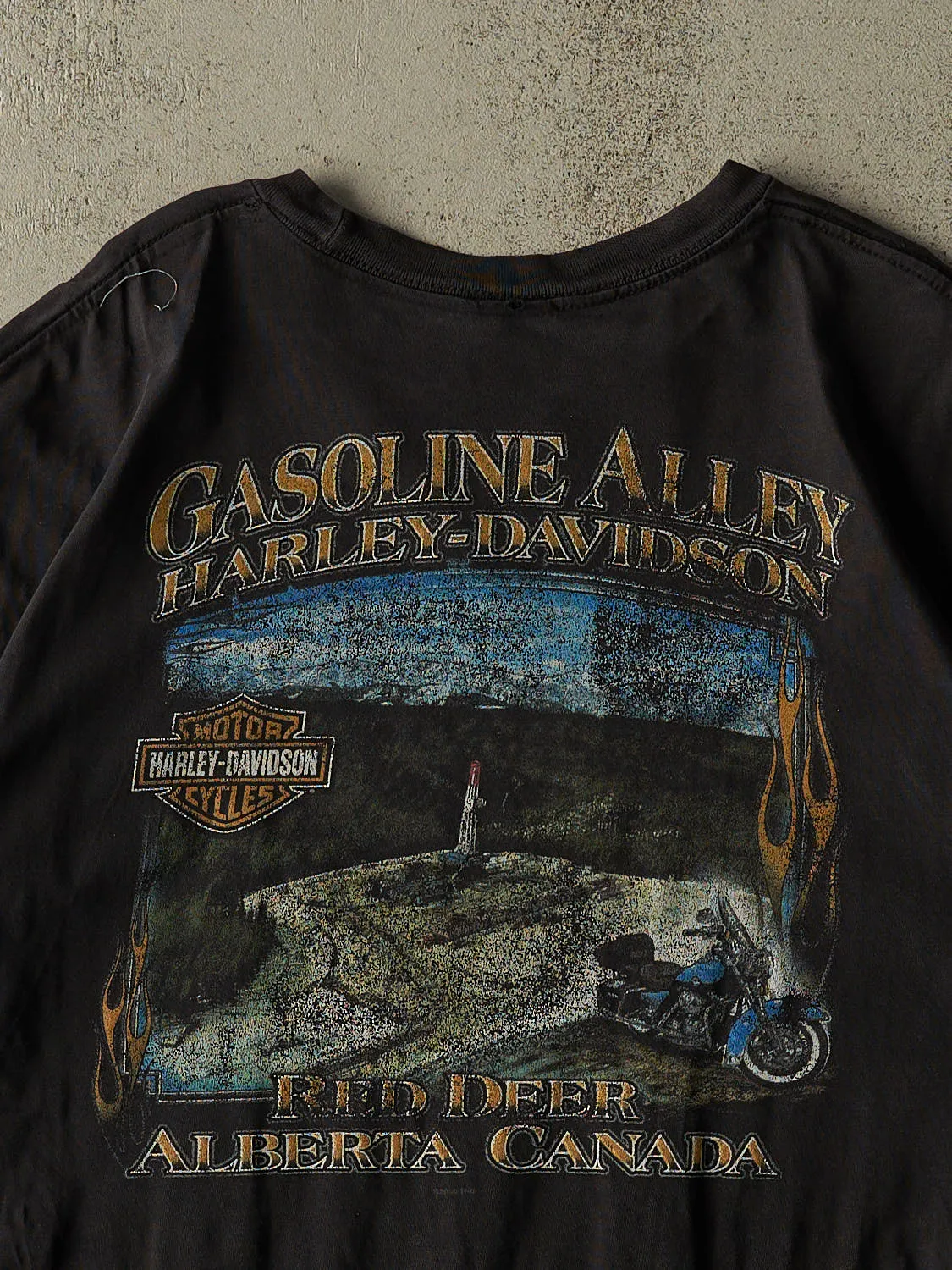 Vintage 09' Faded Black Harley Davidson Red Deer Alberta Tee (XL) sold by Rebalance Vintage product image thumbnail 5