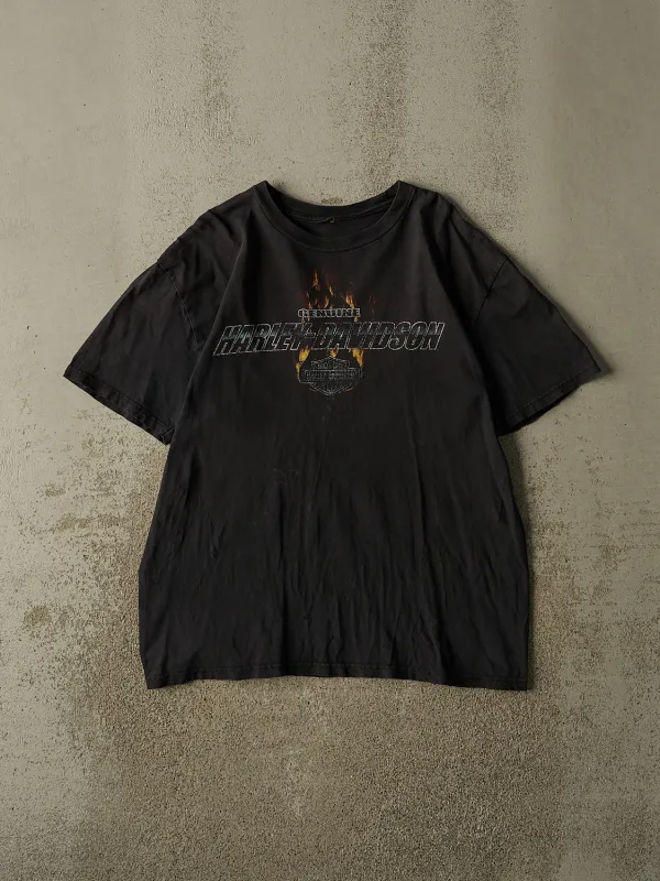 Vintage 09' Faded Black Harley Davidson Red Deer Alberta Tee (XL) made by Rebalance Vintage