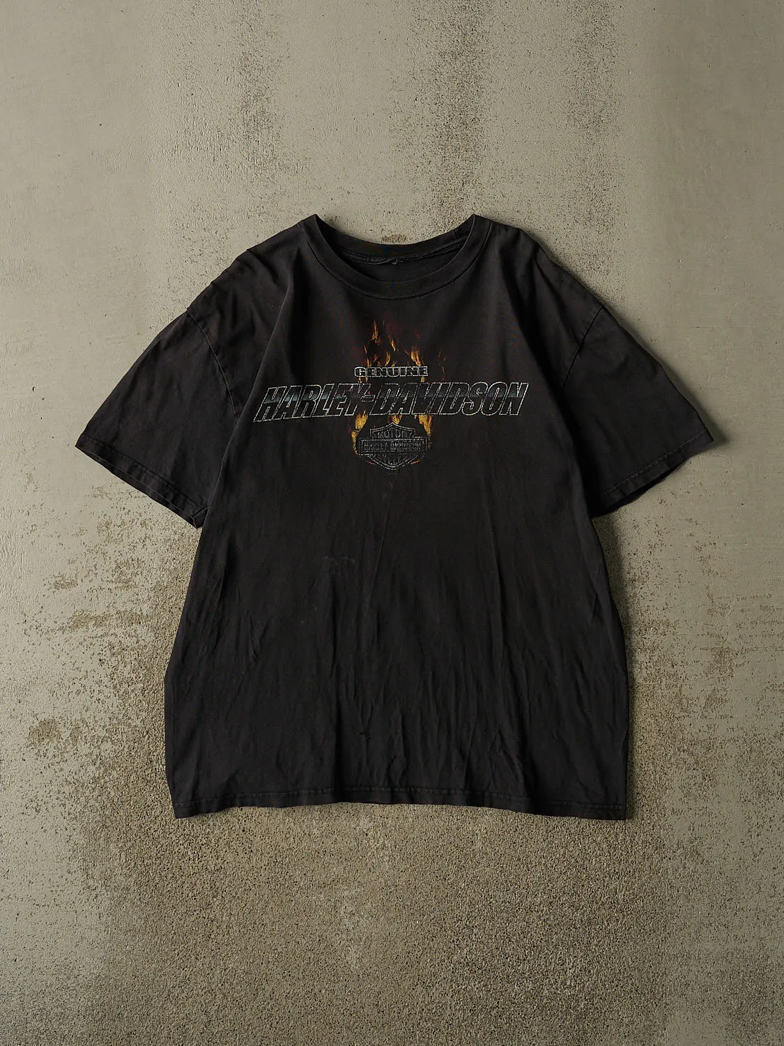 Vintage 09' Faded Black Harley Davidson Red Deer Alberta Tee (XL) sold by Rebalance Vintage