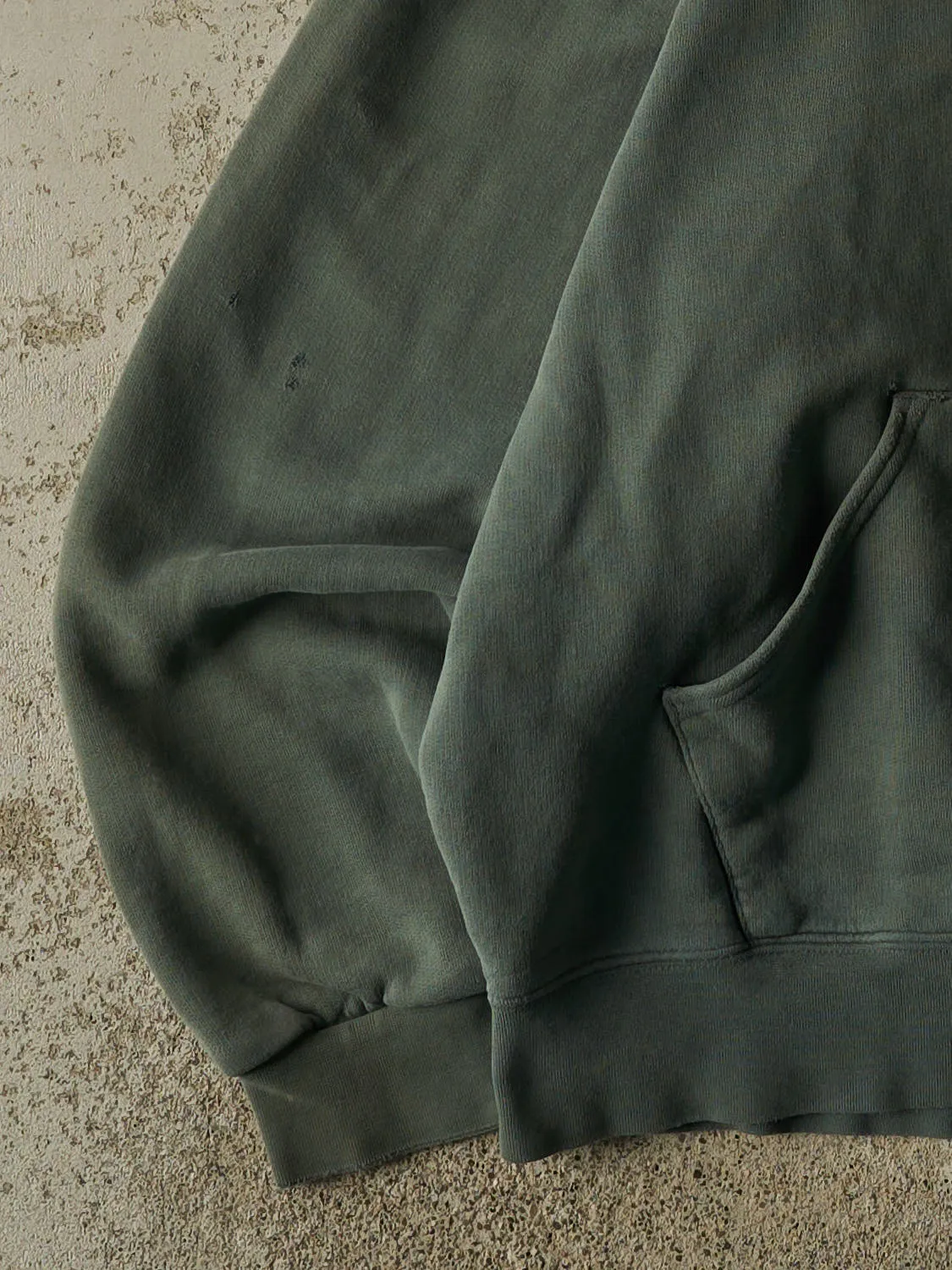 Vintage Y2K Green Russell Athletic Embroidered Hoodie (XL) sold by Rebalance Vintage product image thumbnail 3