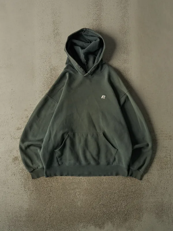 Vintage Y2K Green Russell Athletic Embroidered Hoodie (XL) made by Rebalance Vintage
