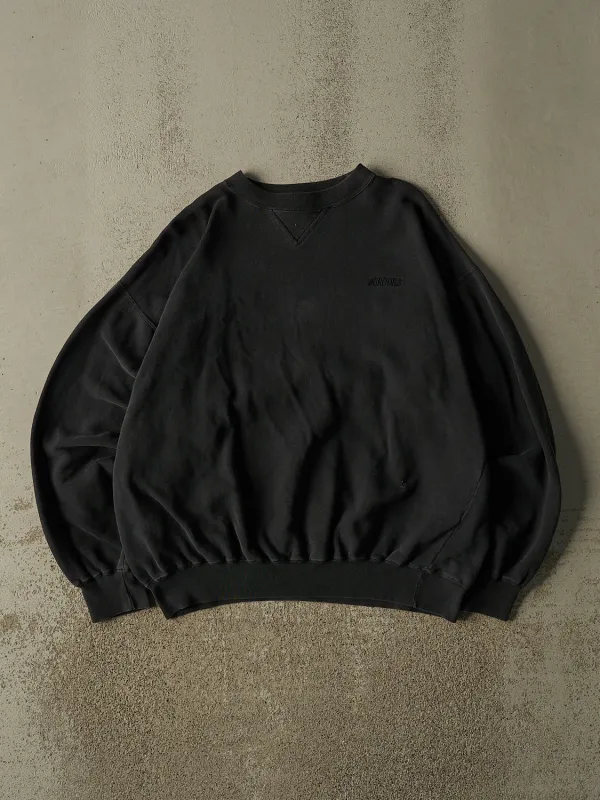Vintage 90s Faded Black Brooks Embroidered Crewneck (XL) made by Rebalance Vintage