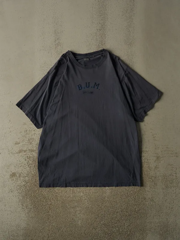 Vintage 90s Sun Faded Navy Bum Logo Tee (XL/XXL) made by Rebalance Vintage