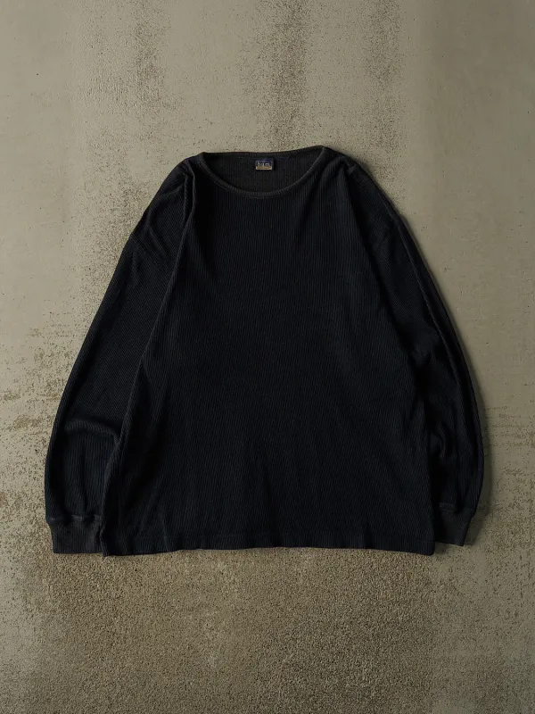 Vintage 90s Navy Blue BUM Thermal Long Sleeve (L/XL) made by Rebalance Vintage