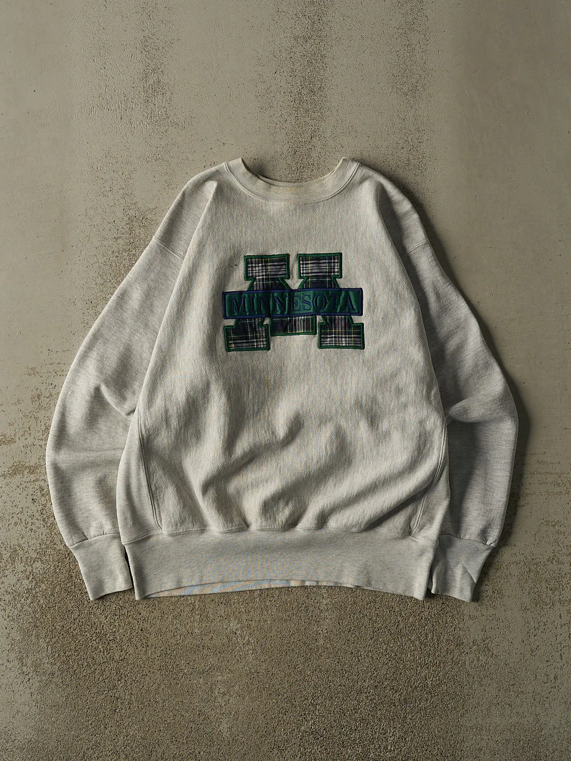 Vintage 80s Heather Grey Minnesota Crewneck (XL) sold by Rebalance Vintage