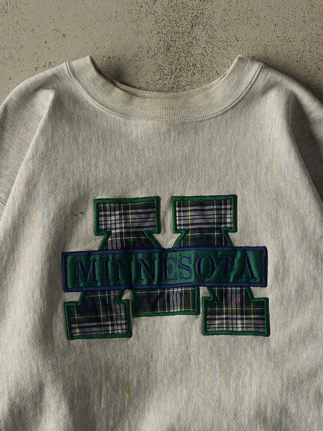 Vintage 80s Heather Grey Minnesota Crewneck (XL) sold by Rebalance Vintage product image thumbnail 2