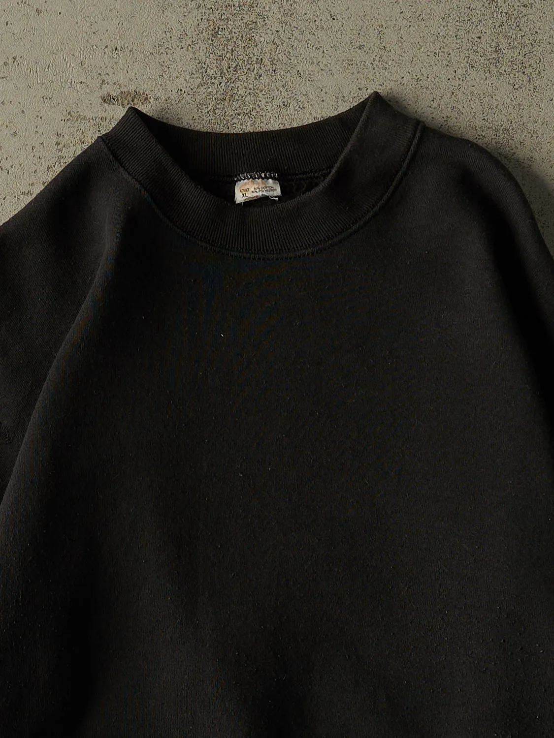 Vintage 90s Faded Black Blank Crewneck (L/XL) sold by Rebalance Vintage product image thumbnail 2