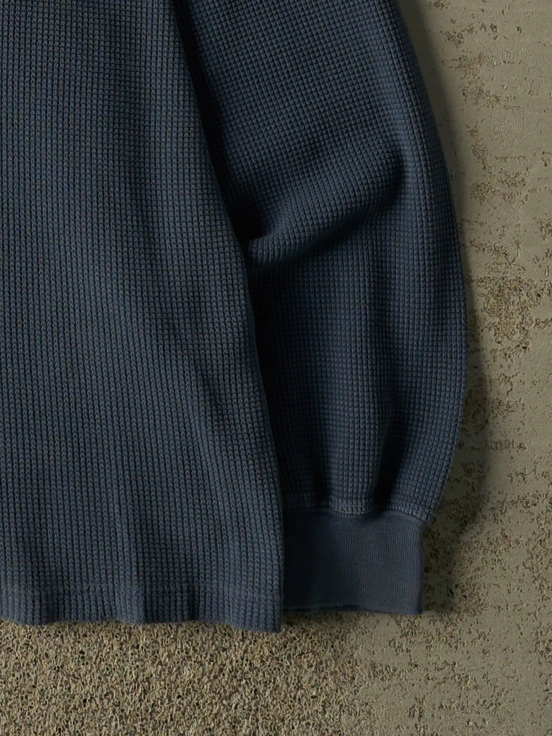 Vintage 90s Blue Eddie Bauer Quarter Button Thermal Long Sleeve (L/XL) sold by Rebalance Vintage product image thumbnail 5