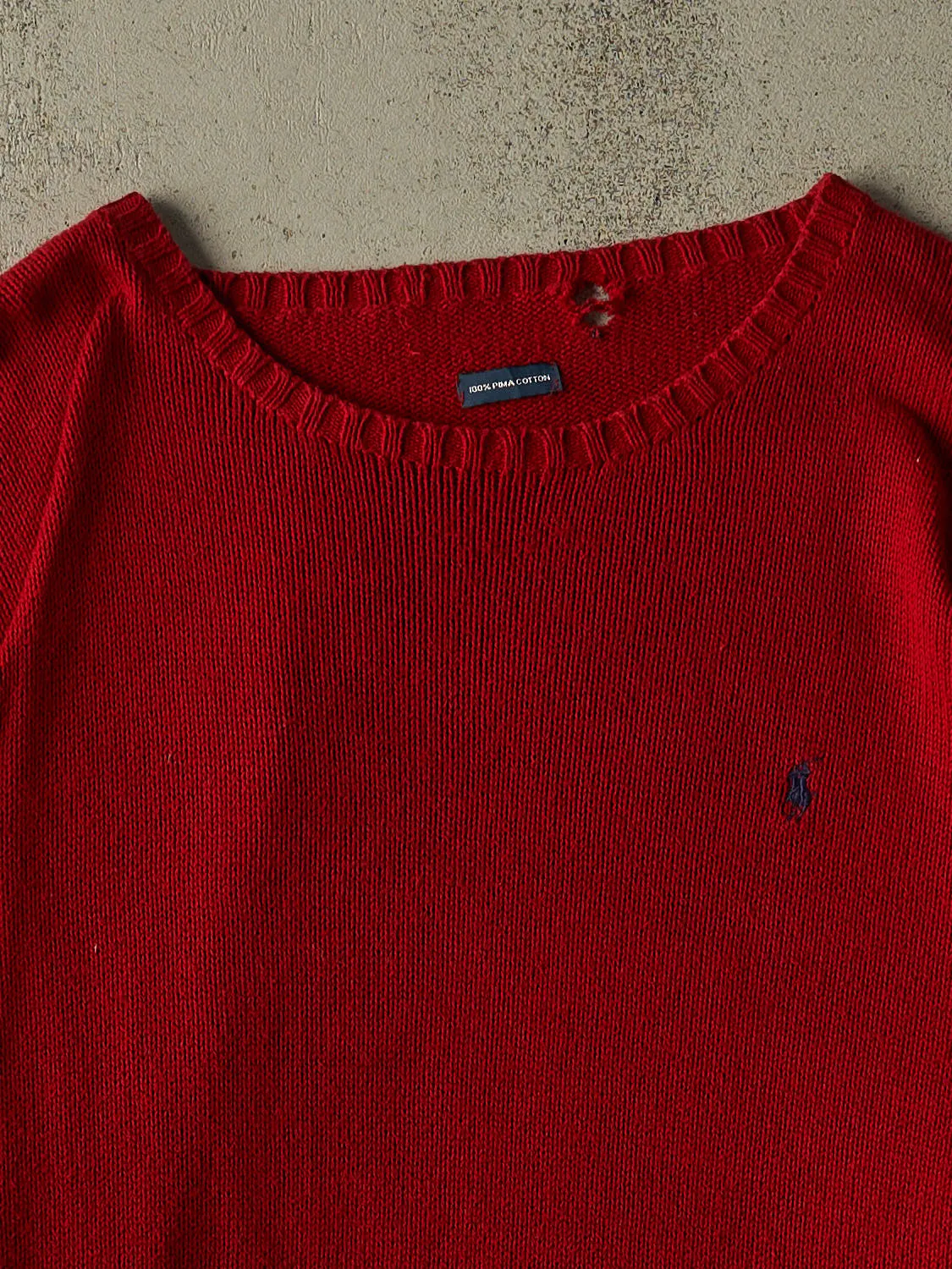 Vintage 90s Red Polo Knit (XL/XXL) sold by Rebalance Vintage product image thumbnail 2