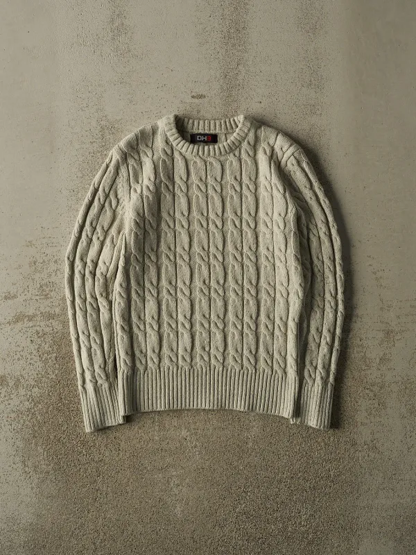 Vintage 90s Beige Cable Knit (S) made by Rebalance Vintage