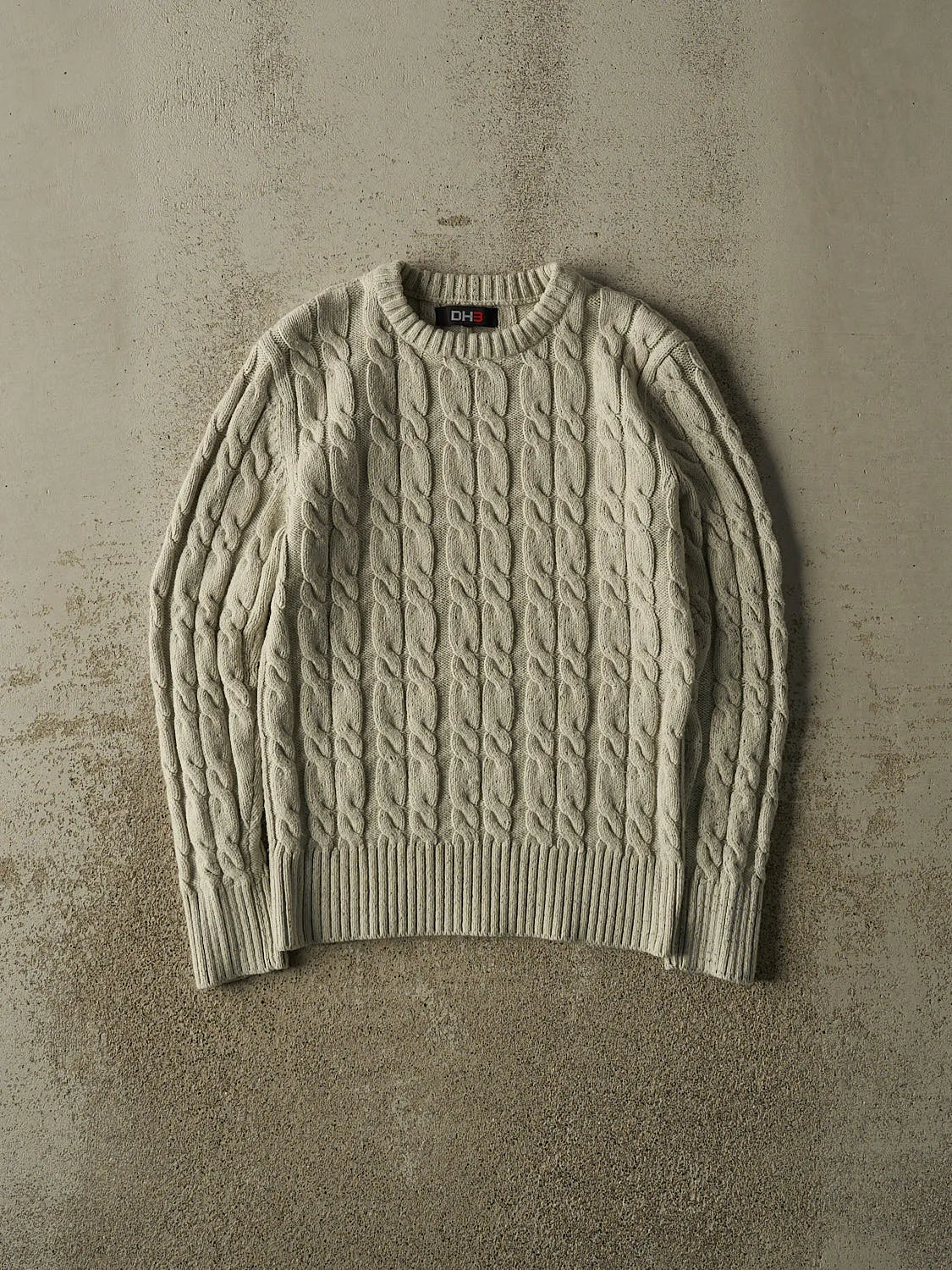 Vintage 90s Beige Cable Knit (S) sold by Rebalance Vintage