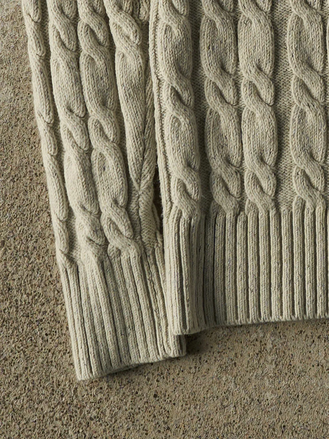 Vintage 90s Beige Cable Knit (S) sold by Rebalance Vintage product image thumbnail 4