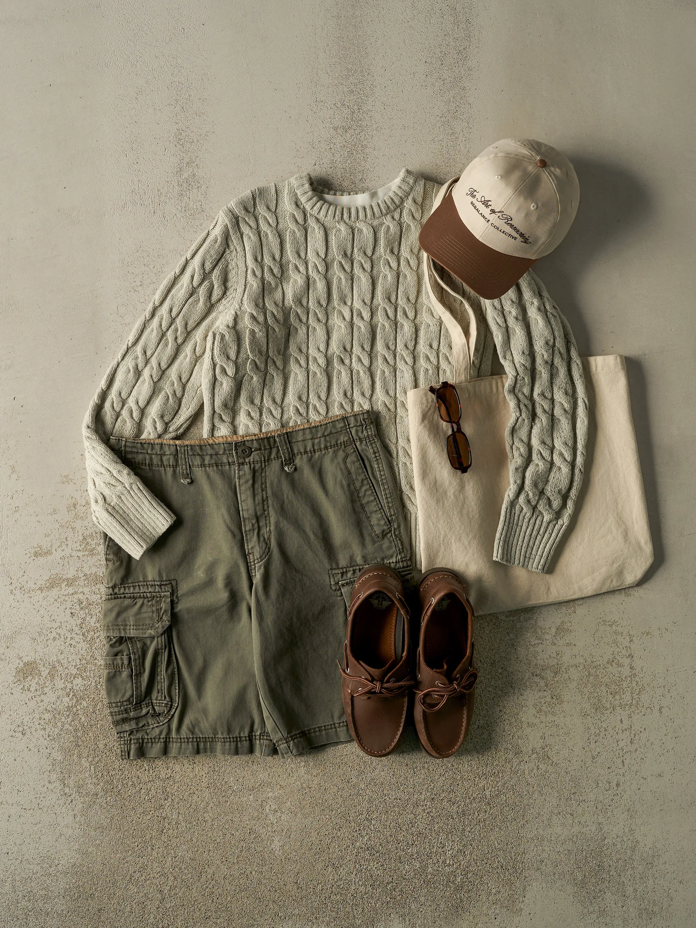 Vintage 90s Beige Cable Knit (S) sold by Rebalance Vintage product image thumbnail 2