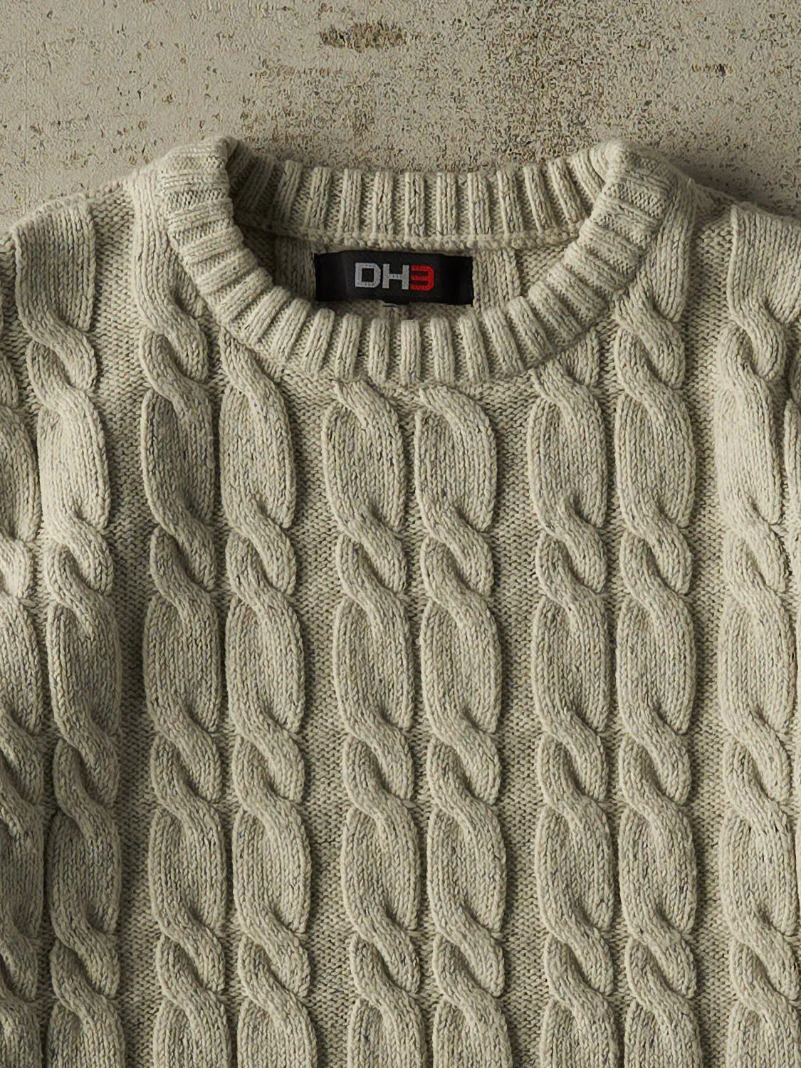 Vintage 90s Beige Cable Knit (S) sold by Rebalance Vintage product image thumbnail 3