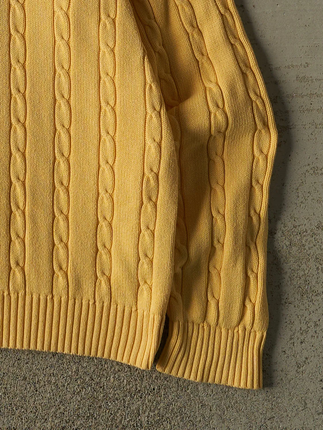 Vintage 90s Yellow Tommy Hilfiger Cable Knit (L) sold by Rebalance Vintage product image thumbnail 4