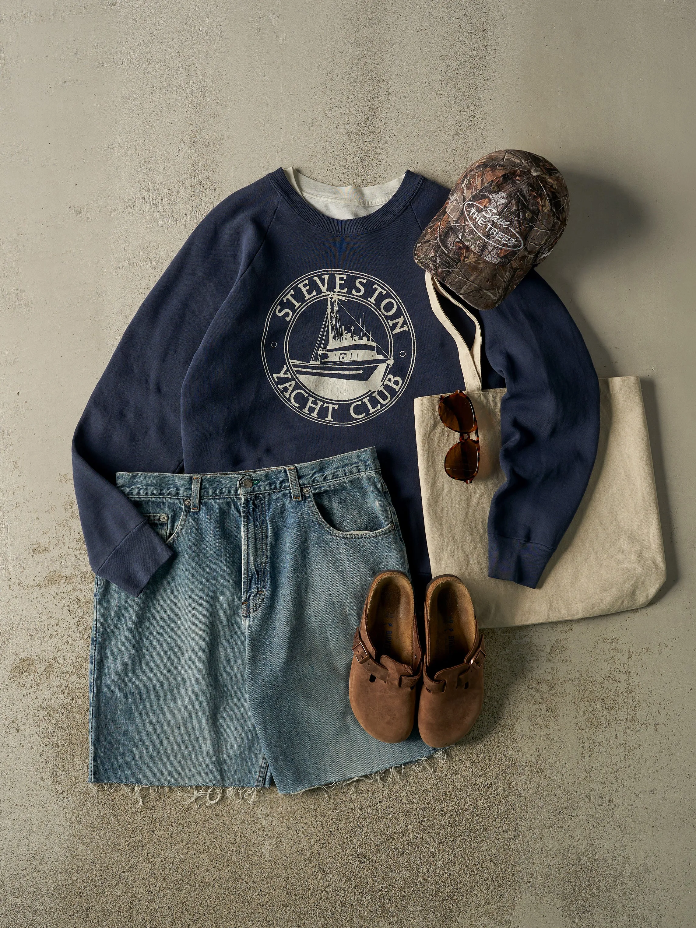 Vintage 80s Navy Blue Steveston Yacht Club Crewneck (S/M) sold by Rebalance Vintage product image thumbnail 2