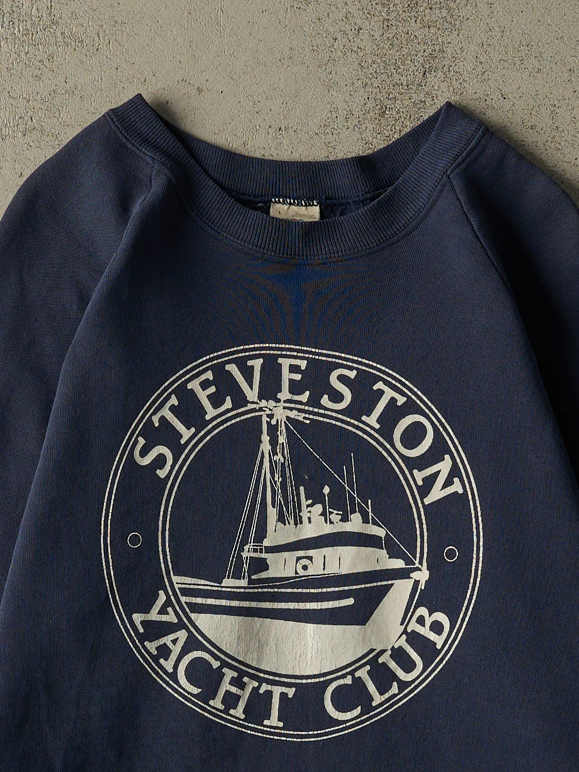 Vintage 80s Navy Blue Steveston Yacht Club Crewneck (S/M) sold by Rebalance Vintage product image thumbnail 3