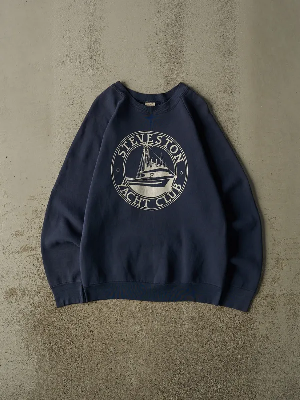 Vintage 80s Navy Blue Steveston Yacht Club Crewneck (S/M) made by Rebalance Vintage