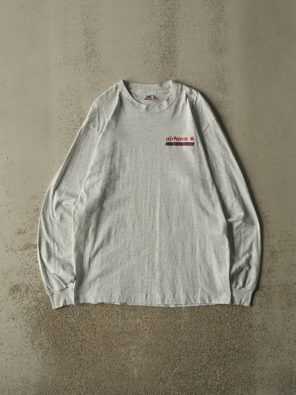 Vintage 90s Heather Grey Air Nova Long Sleeve (M/L) made by Rebalance Vintage