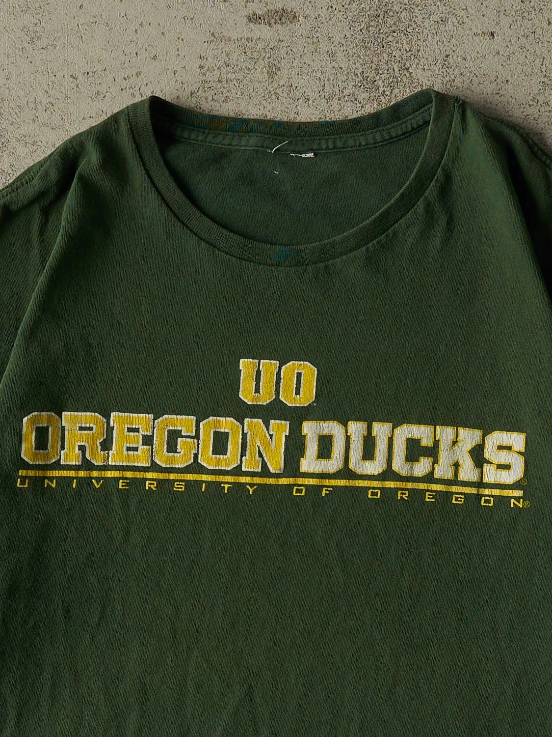 Vintage Y2K Green University of Oregon Ducks Tee (L) sold by Rebalance Vintage product image thumbnail 2