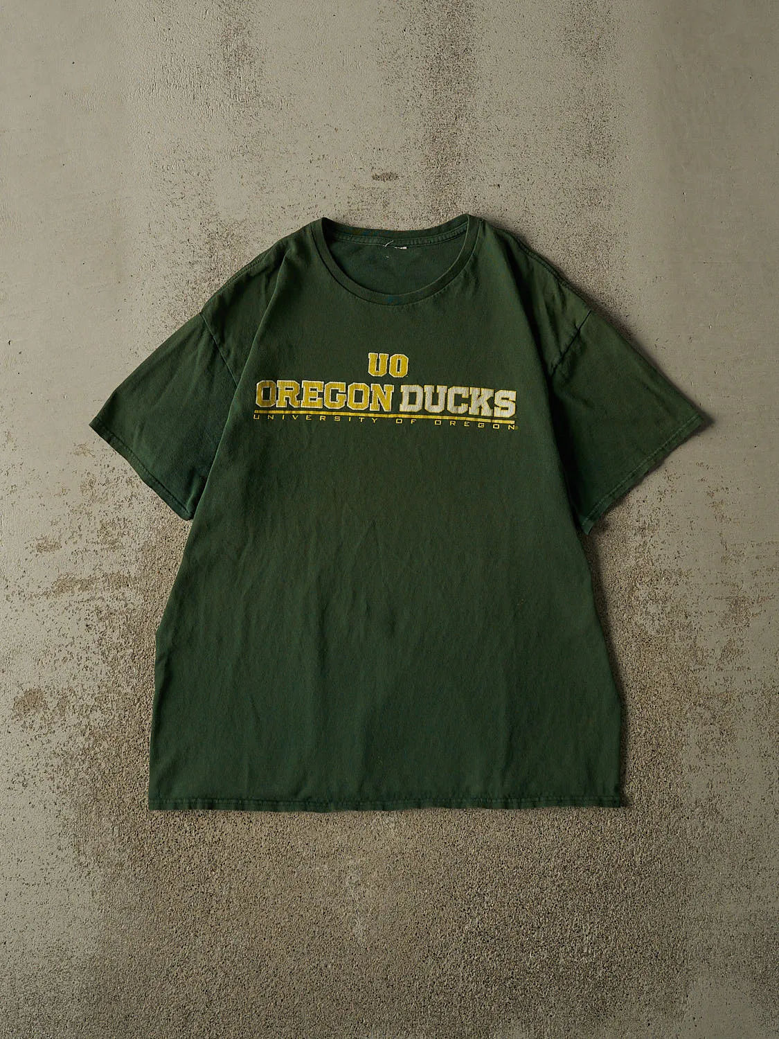 Vintage Y2K Green University of Oregon Ducks Tee (L) sold by Rebalance Vintage