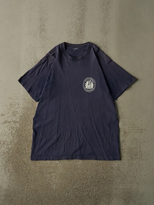 Vintage 90s Faded Navy City of Toronto Fire Dept Single Stitch Tee (XL) made by Rebalance Vintage