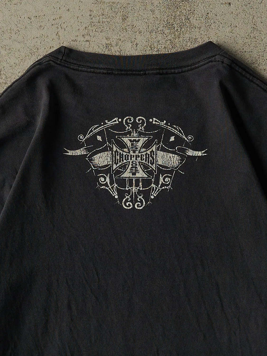 Vintage 90s Faded Black West Coast Choppers Logo Tee (XL) sold by Rebalance Vintage product image thumbnail 5