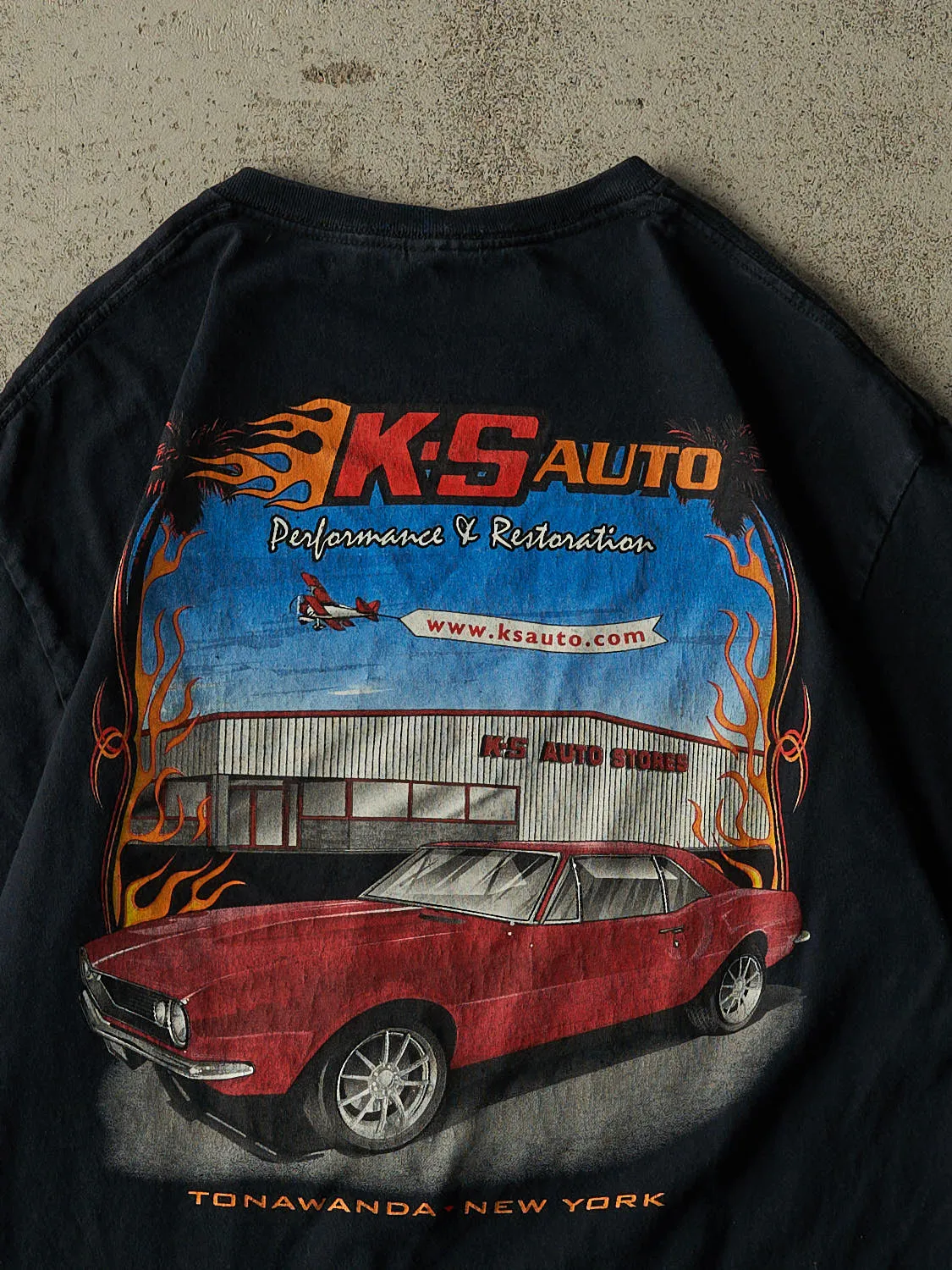 Vintage Y2K Black KS Auto Tee (M) sold by Rebalance Vintage product image thumbnail 4