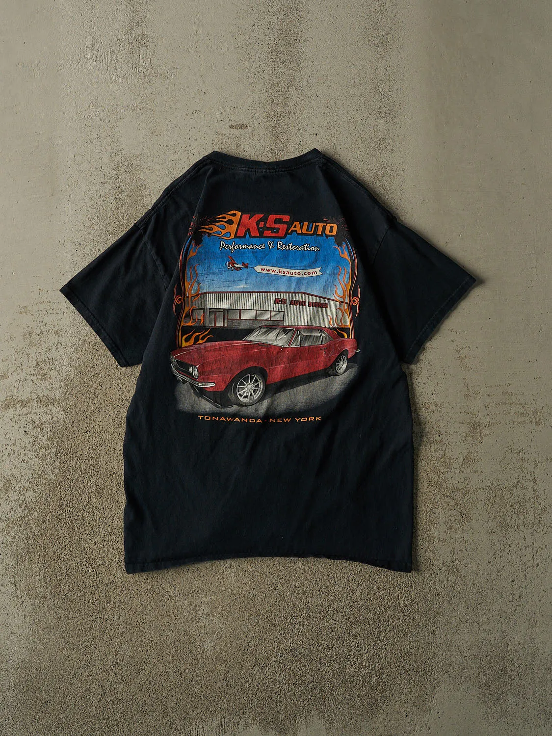Vintage Y2K Black KS Auto Tee (M) sold by Rebalance Vintage product image thumbnail 2