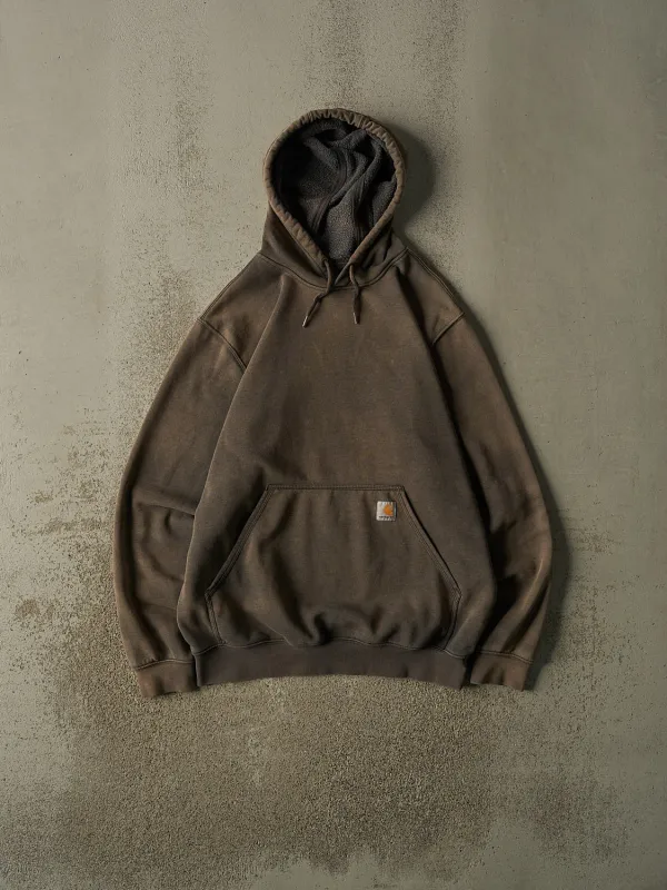 Vintage Y2K Sun Faded Grey Carhartt Hoodie (L/XL) made by Rebalance Vintage