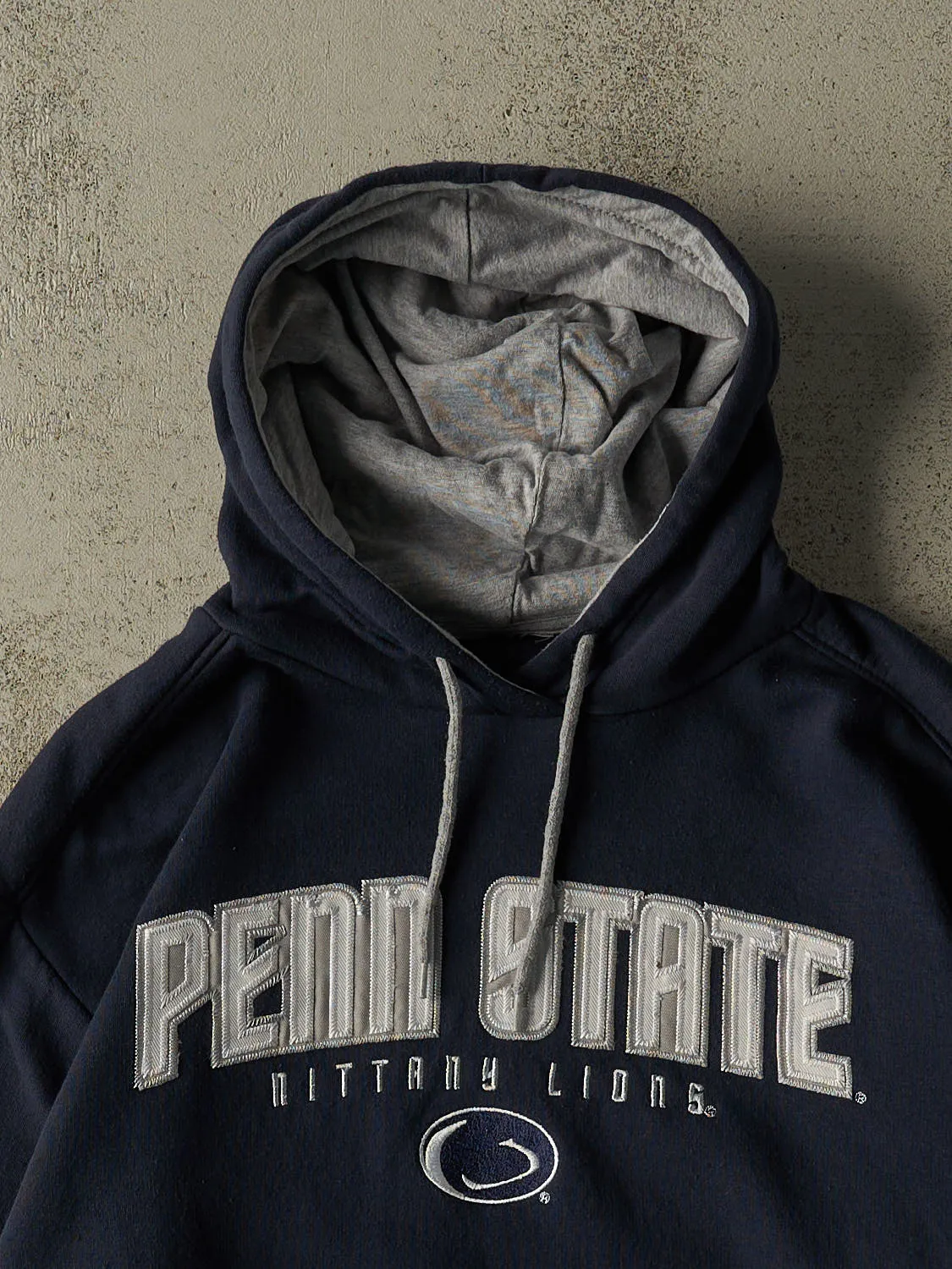 Vintage Y2K Navy Blue Penn State University Embroidered Hoodie (XL/XXL) sold by Rebalance Vintage product image thumbnail 2