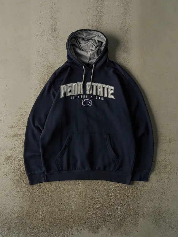Vintage Y2K Navy Blue Penn State University Embroidered Hoodie (XL/XXL) made by Rebalance Vintage